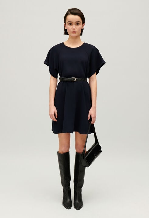 Short navy babydoll dress