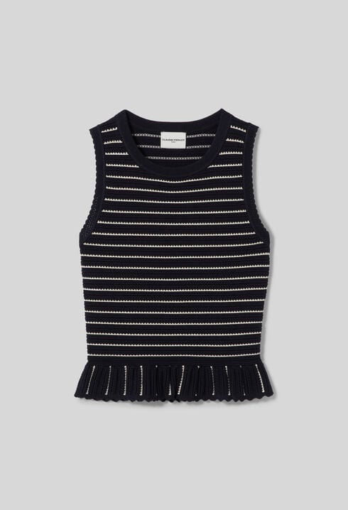 Striped knit top