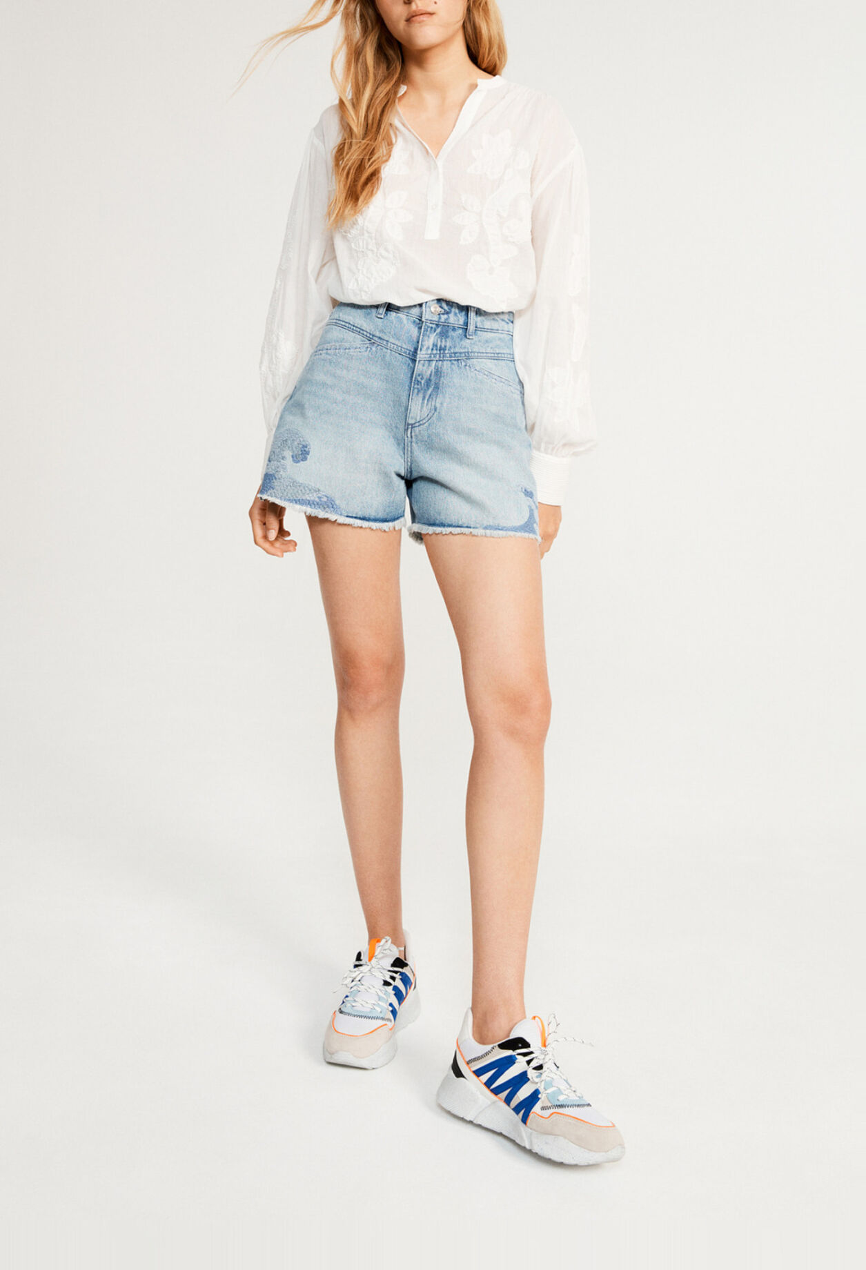 Faded denim shorts Faded denim shorts