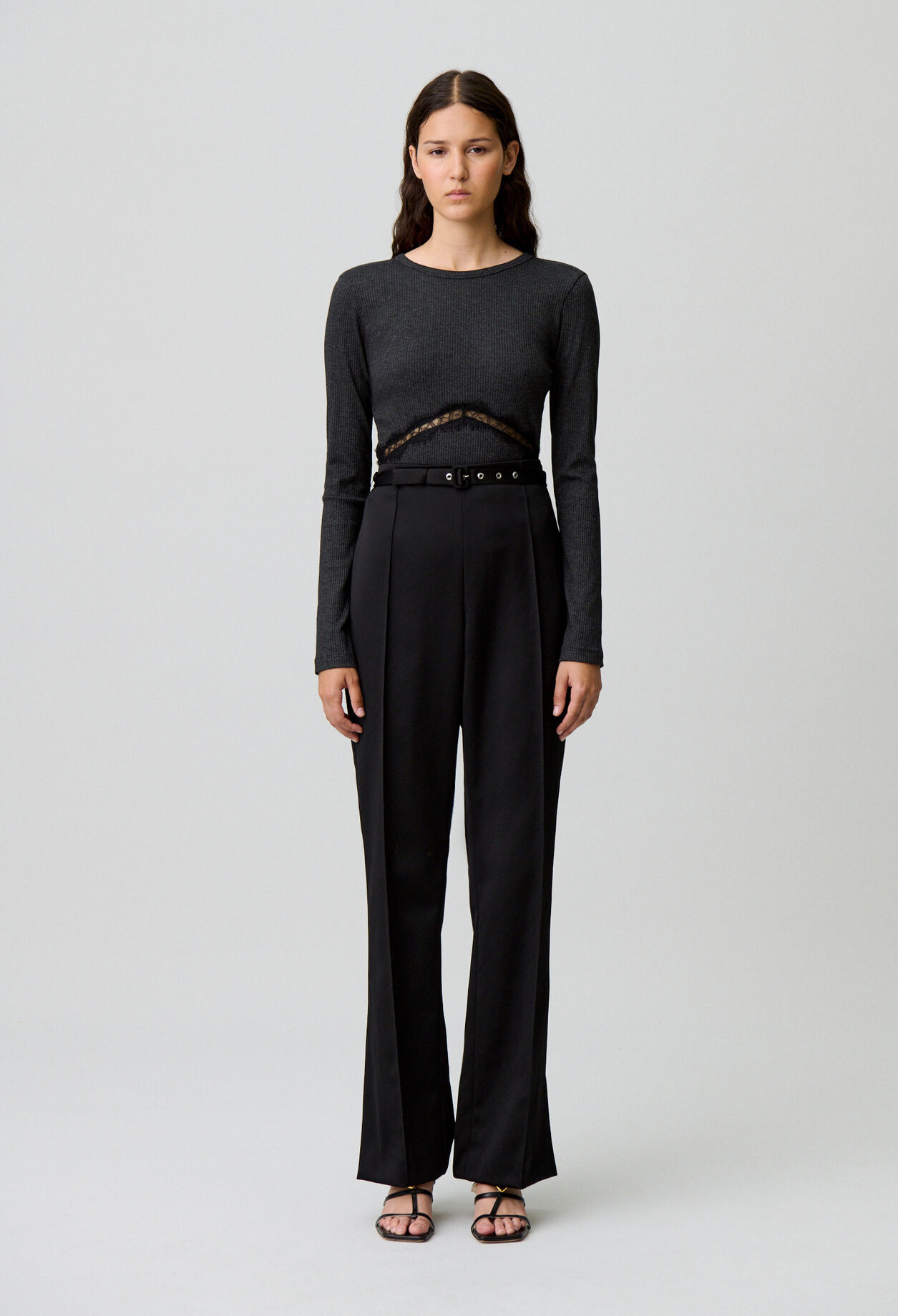 Straight Satin Trousers