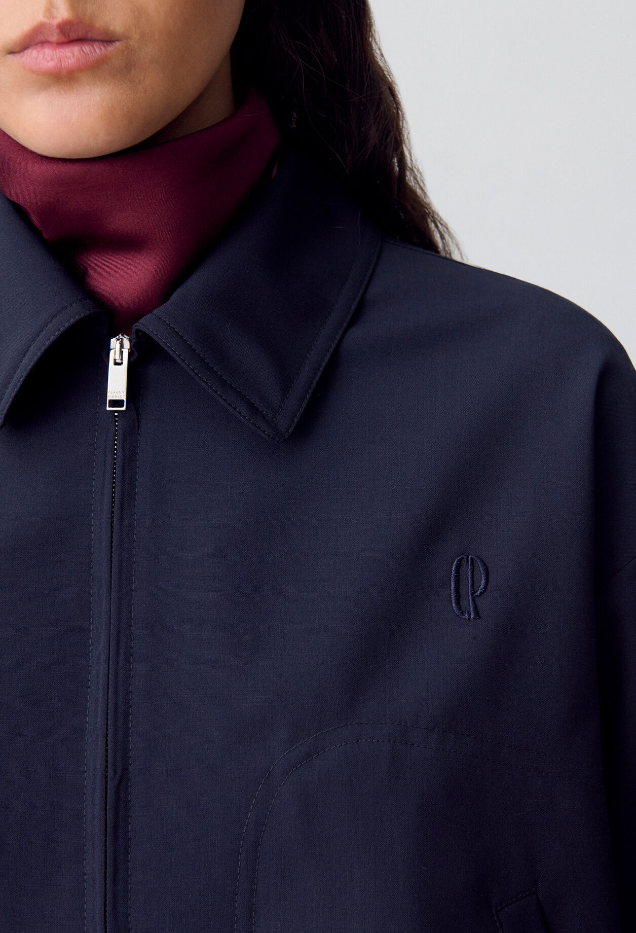 Oversized zip-up jacket