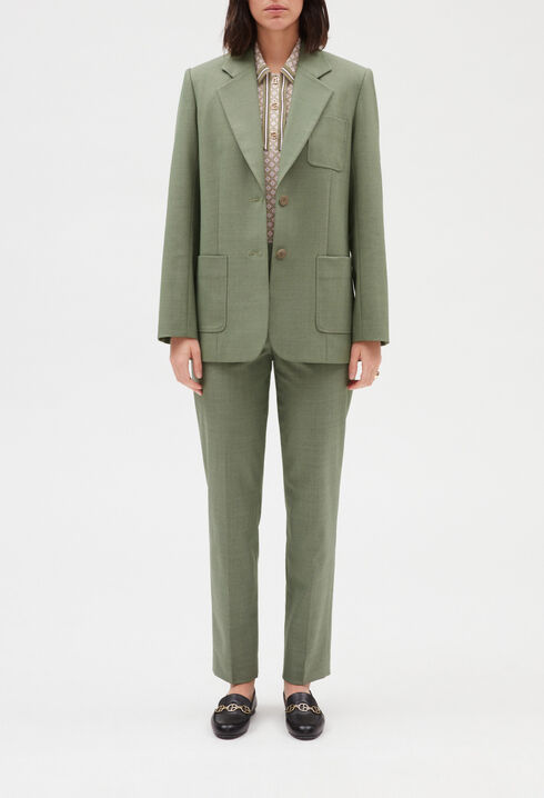 Khaki suit jacket
