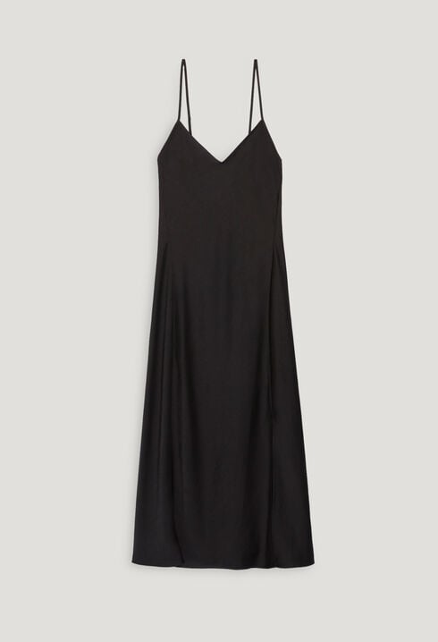 Black midi babydoll dress 