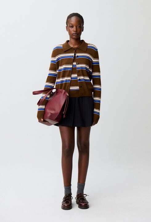 Striped round neck jumper