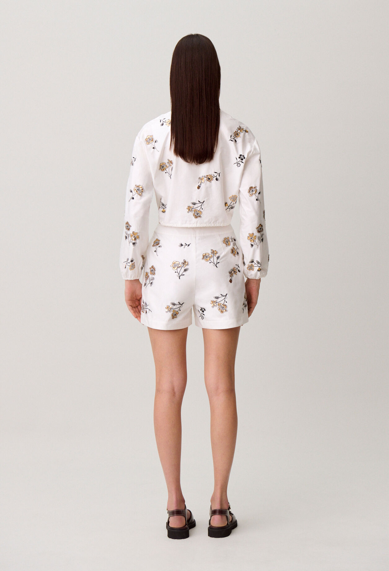 Floral short shorts