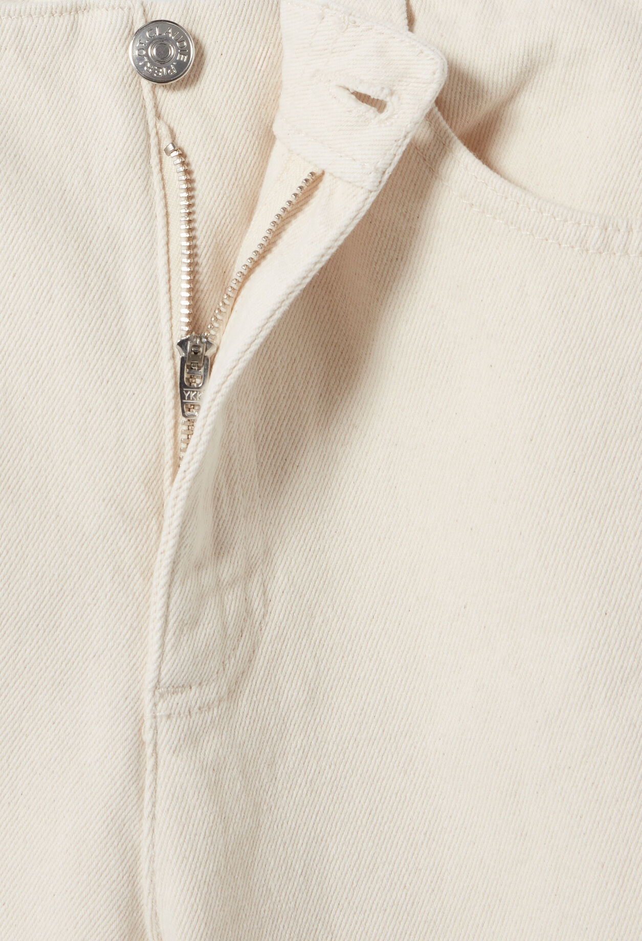 Ecru denim Bermuda shorts