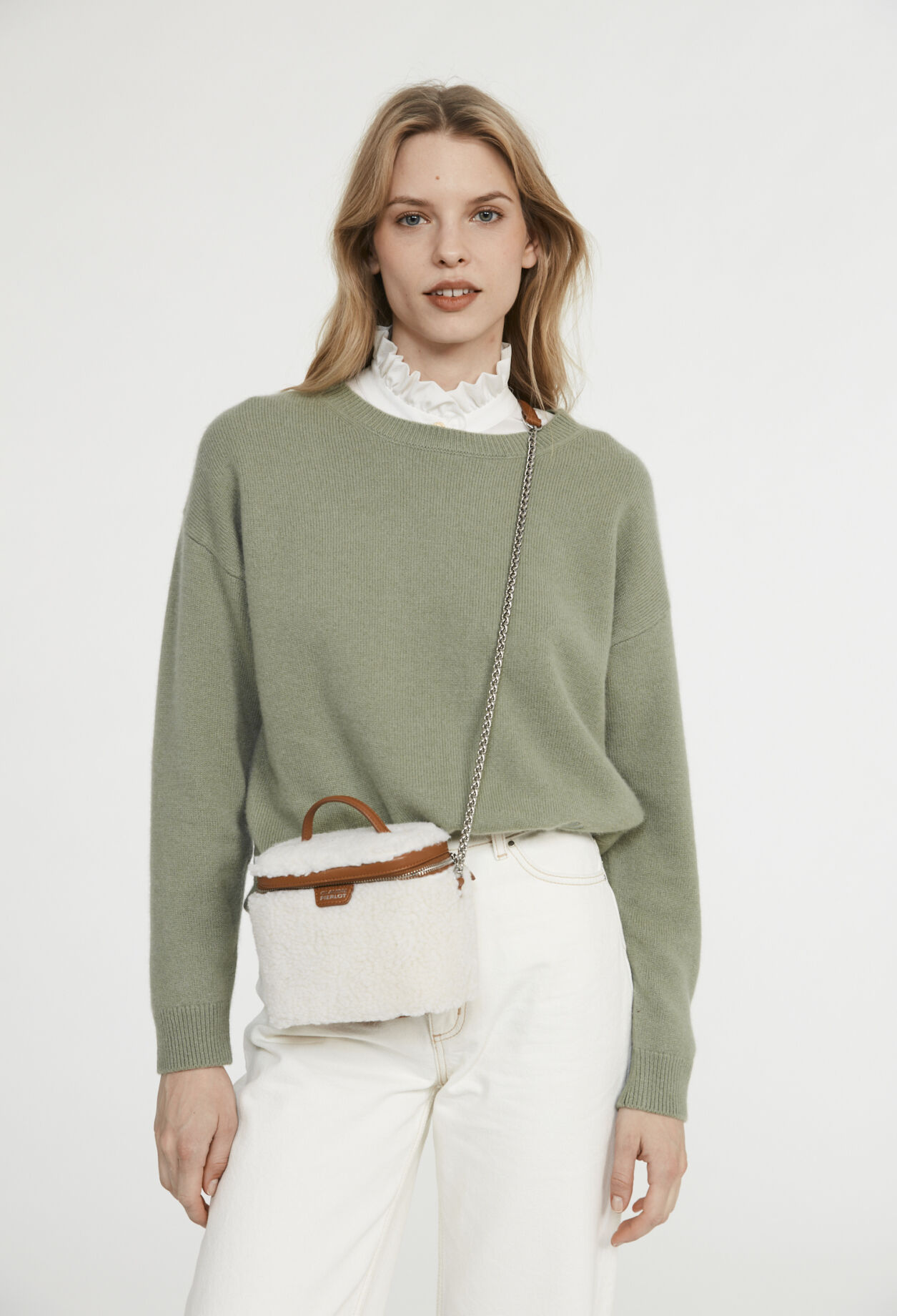 Sac Angela Vanity peau lainée