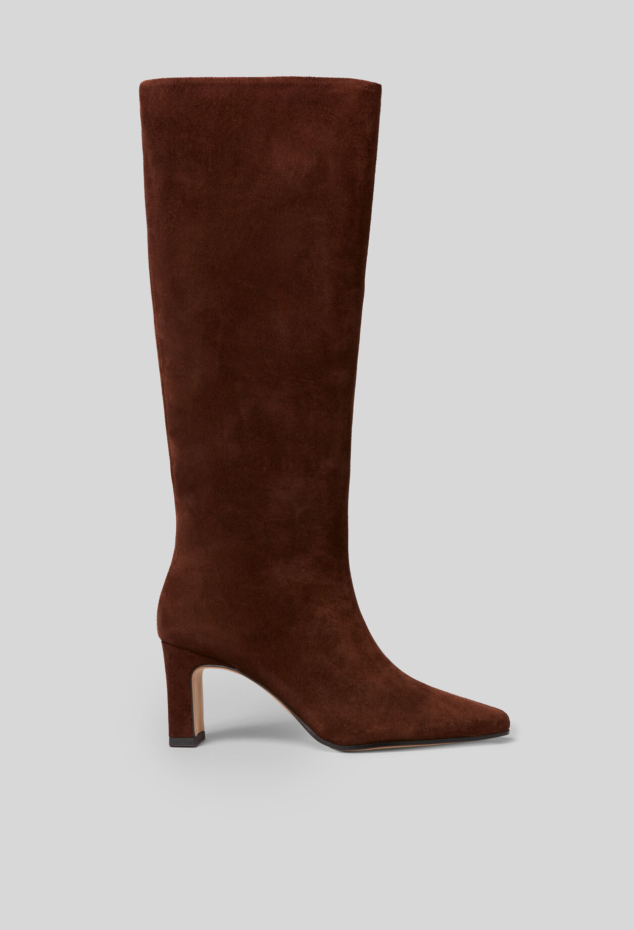 Suede heeled boots