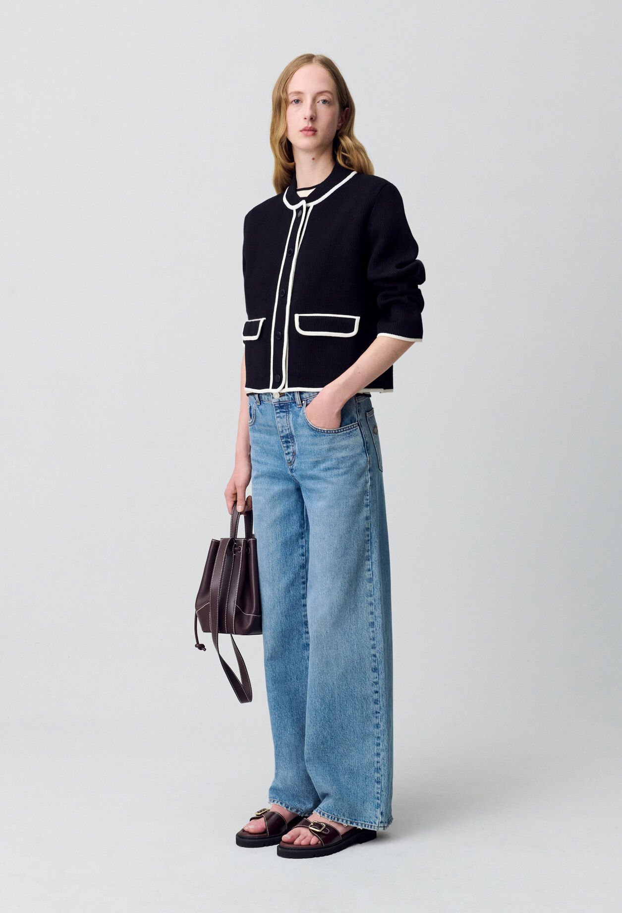 Two-Tone Chunky Cardigan Two-Tone Chunky Cardigan