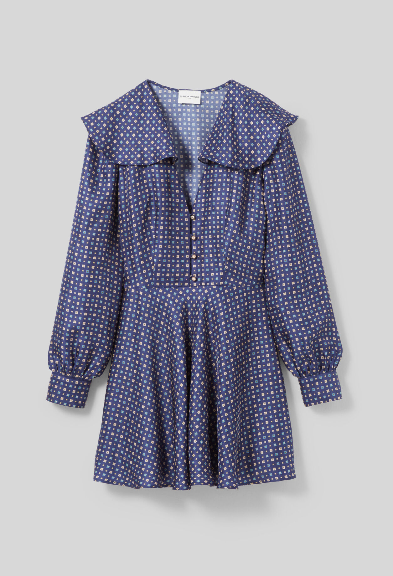 Printed Silk Mini Dress