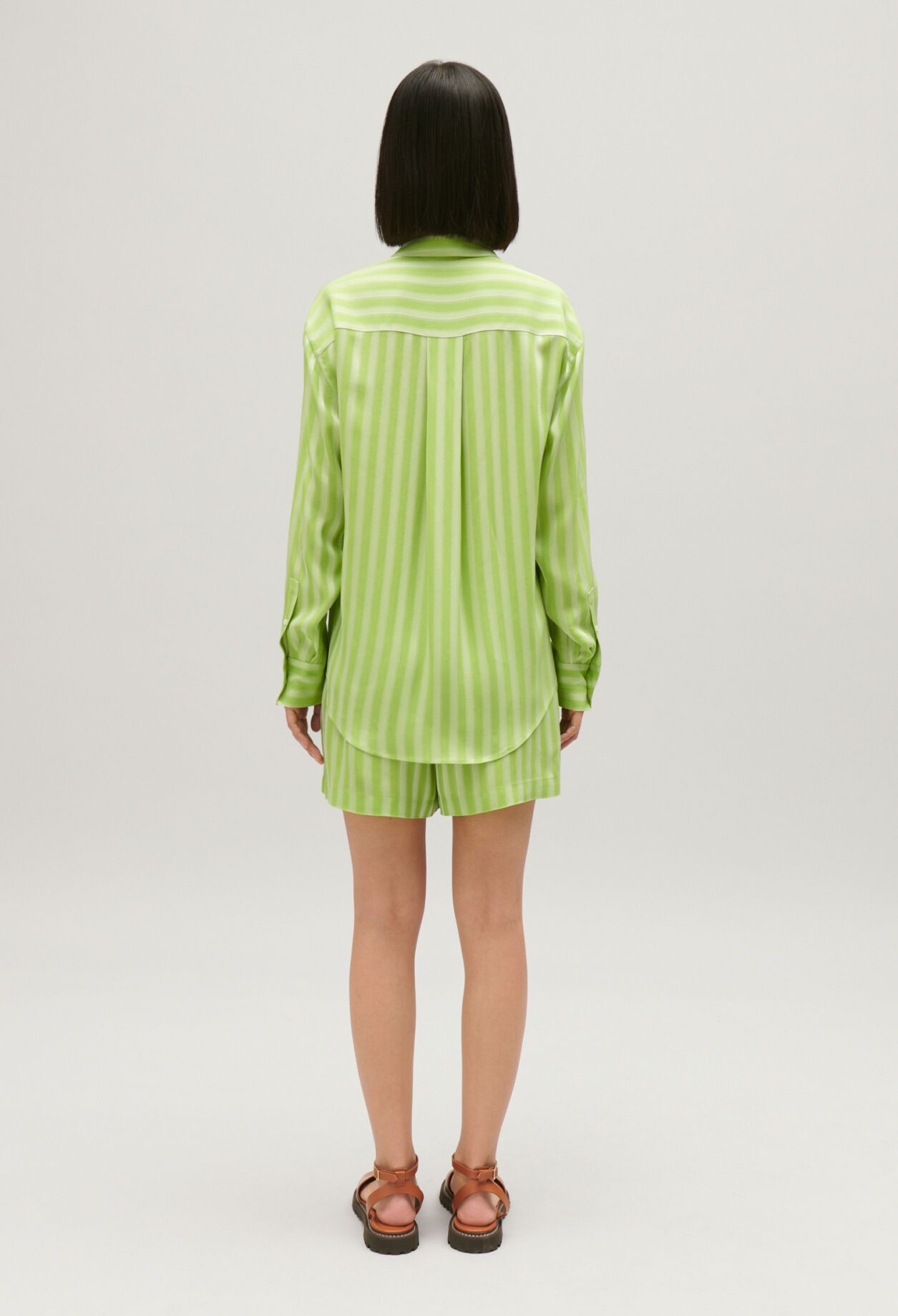 Matcha striped floaty shirt
