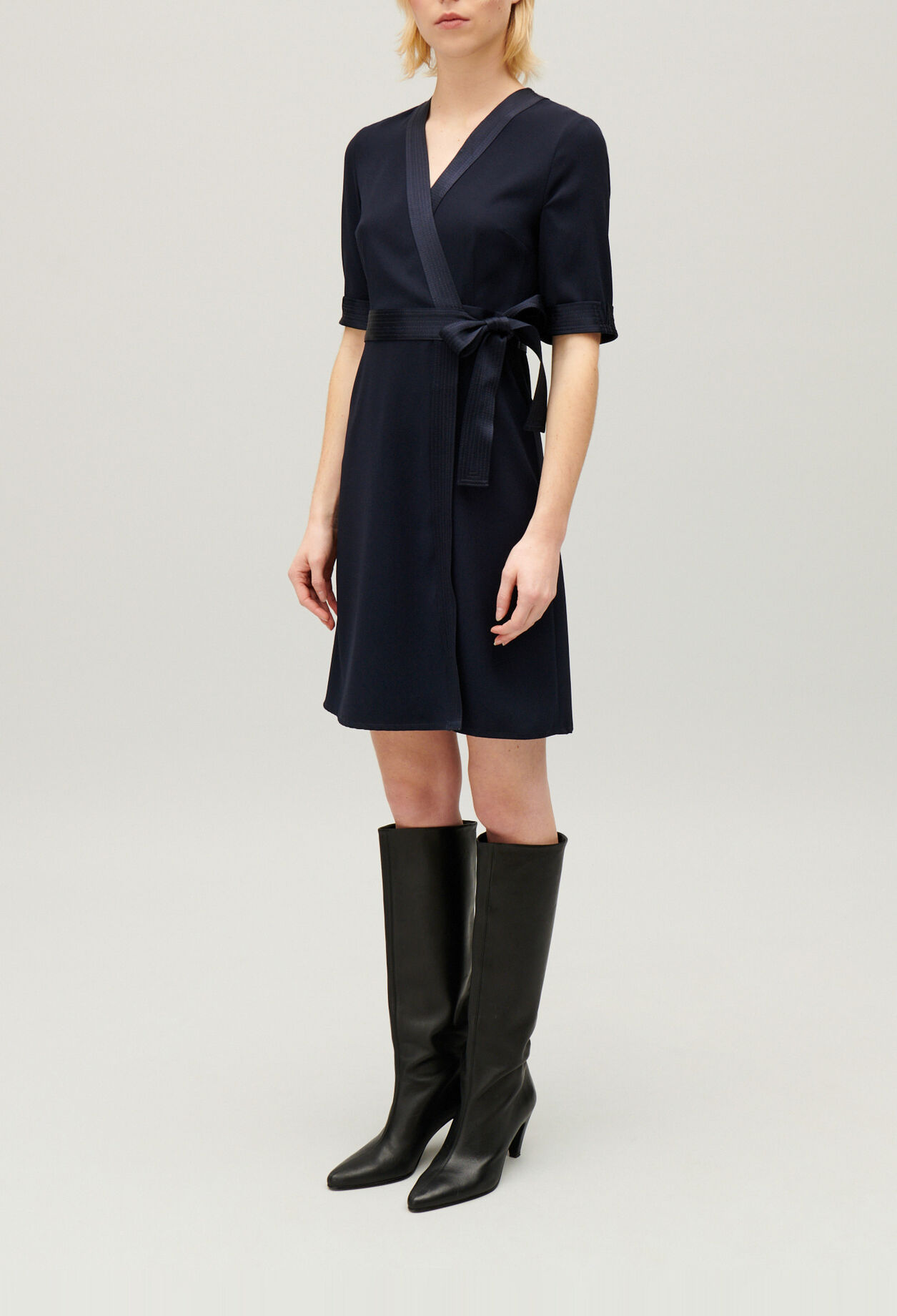 Plain wrap dress
