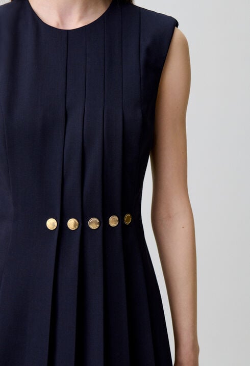 Fitted wool blend dress