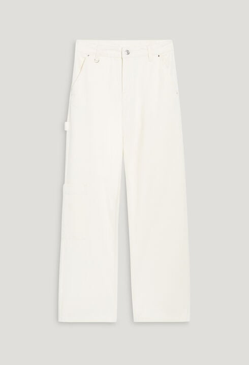 Off white straight cargo Pierre jeans