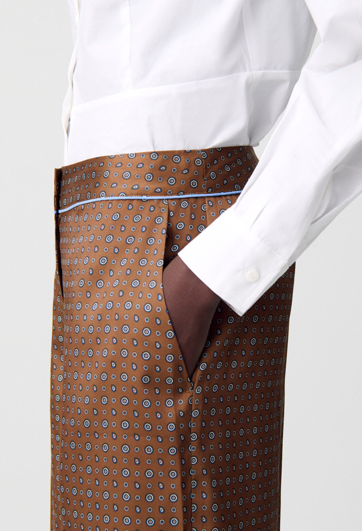 Printed fluid trousers