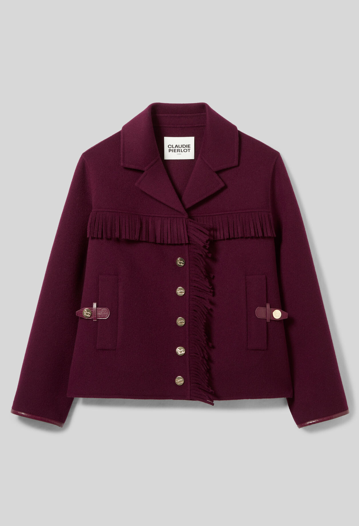 Short Wool Coat with Fringes Short Wool Coat with Fringes