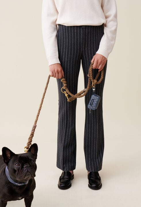 Dog print monogram bag