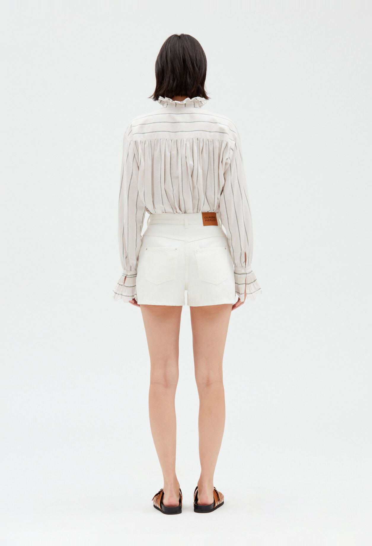 Off-white denim shorts