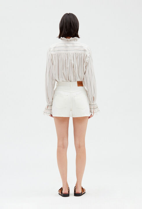 Off-white denim shorts