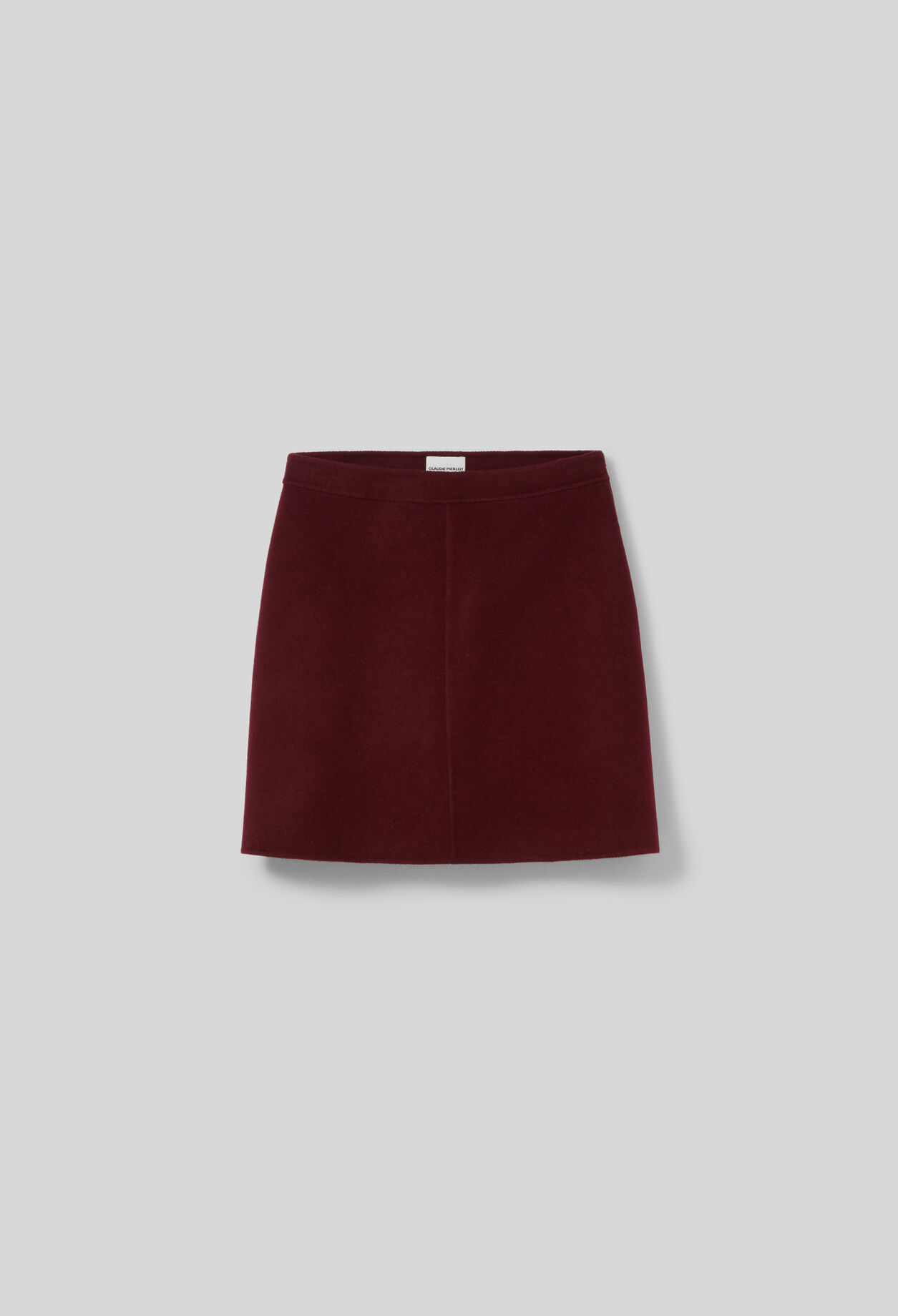 Short Straight Wool Skirt