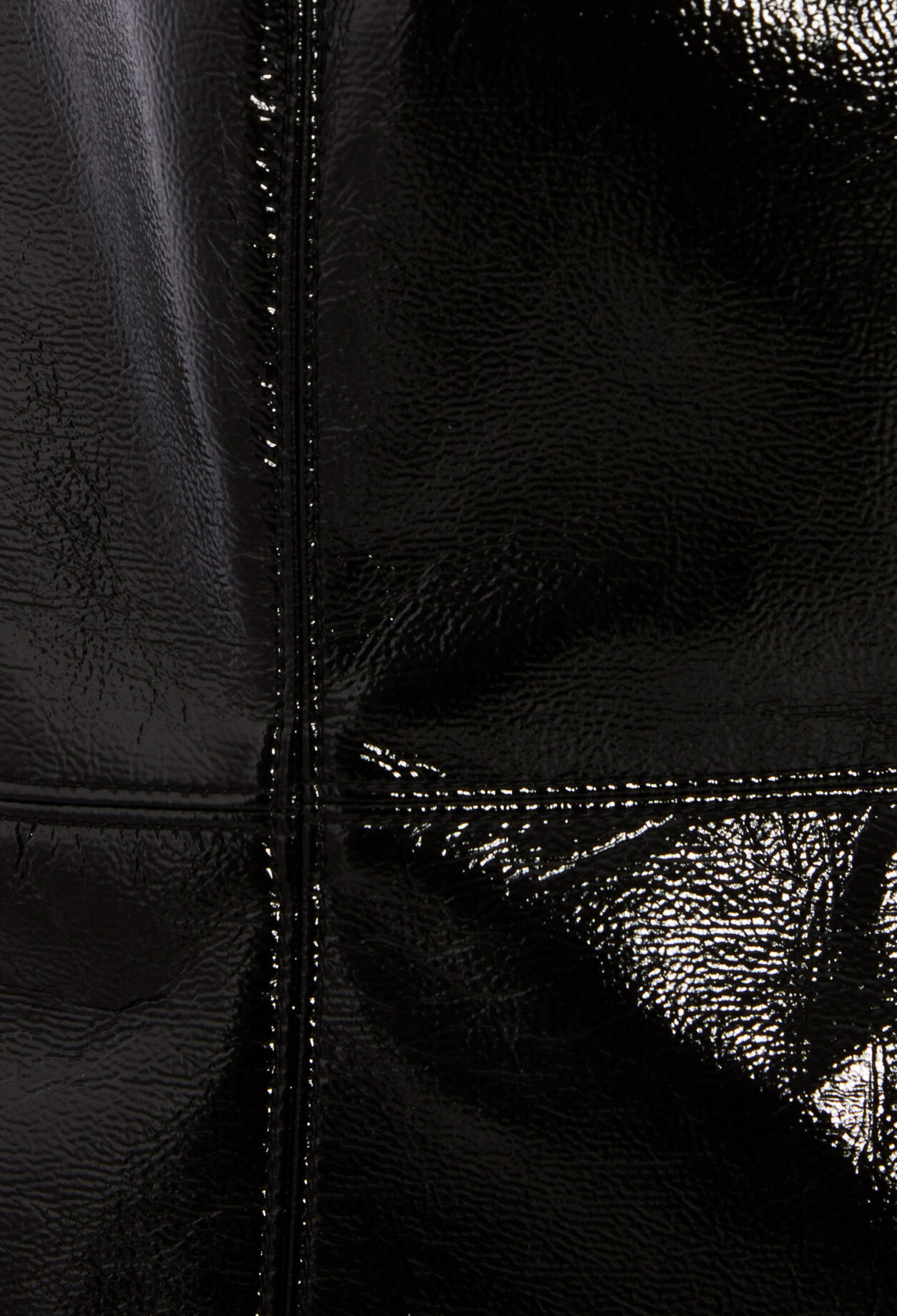 Short black vinyl dress