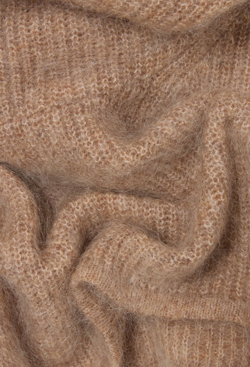 Fluffy knit balaclava