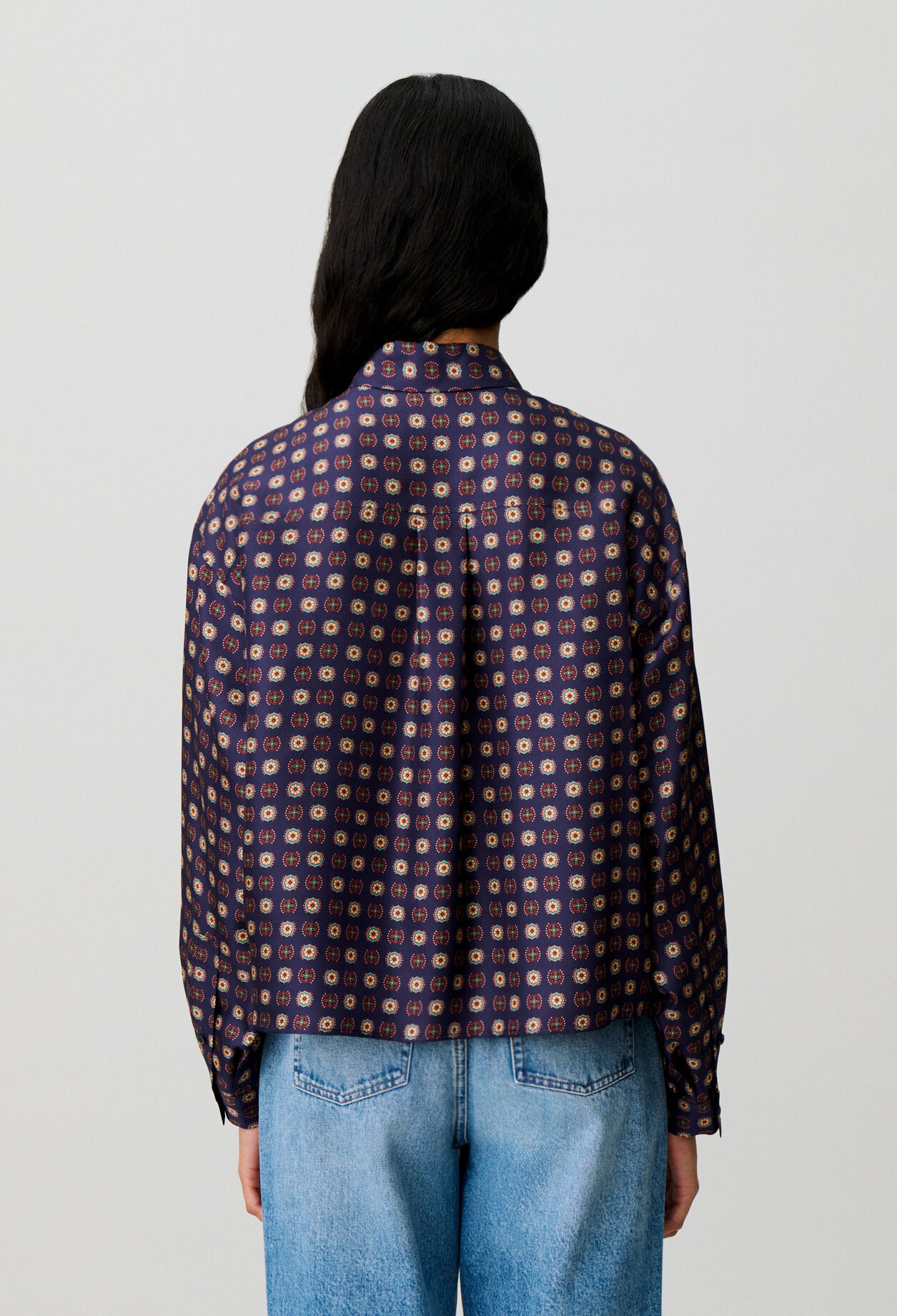 Printed silk shirt