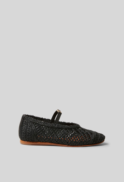 Woven Leather Ballet Flats