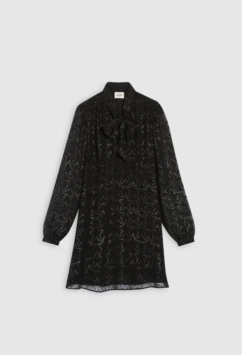 Short dress with star patterns