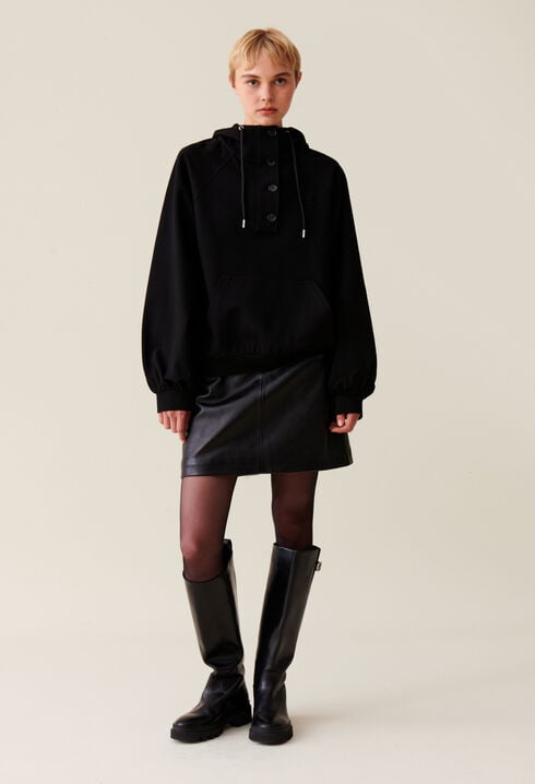 Black oversized hoodie