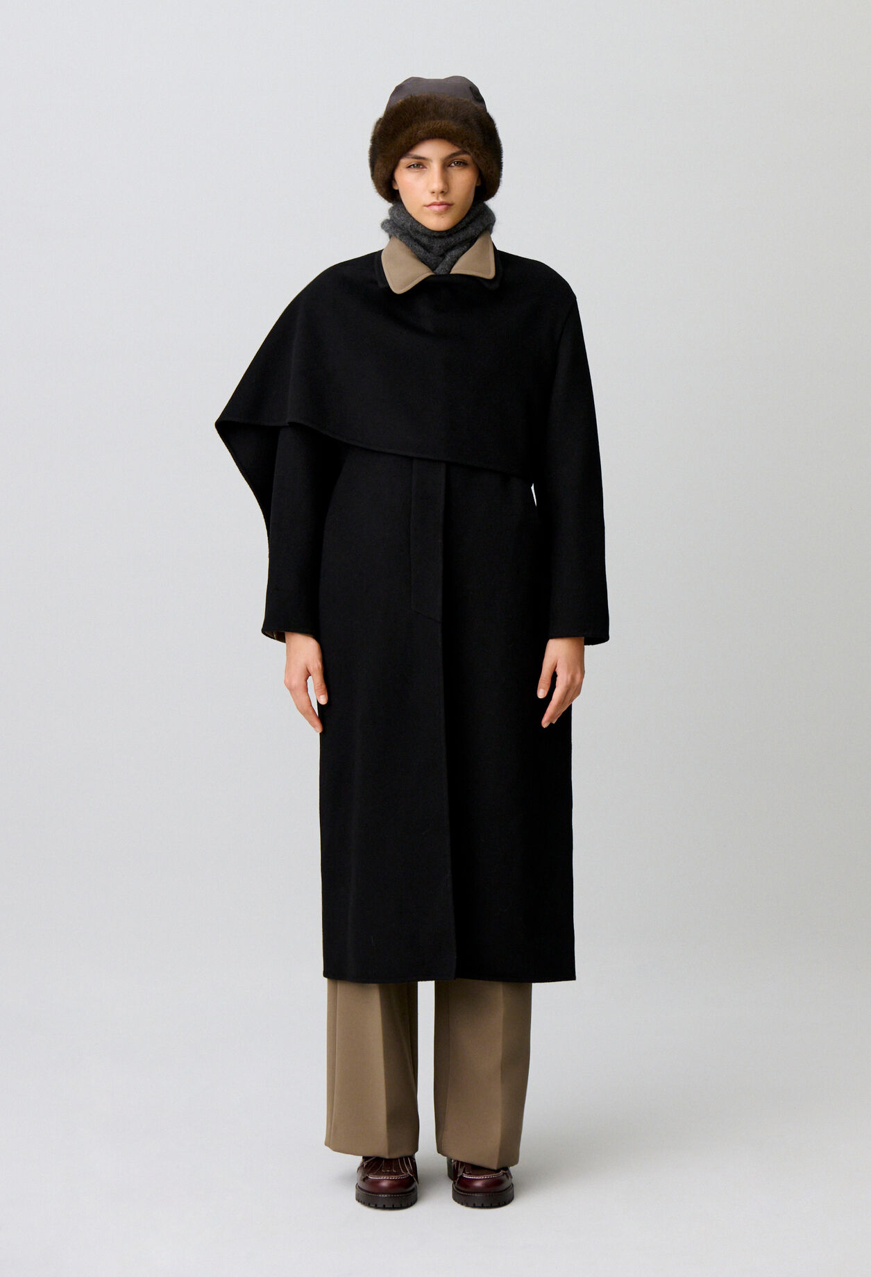 Long draped coat