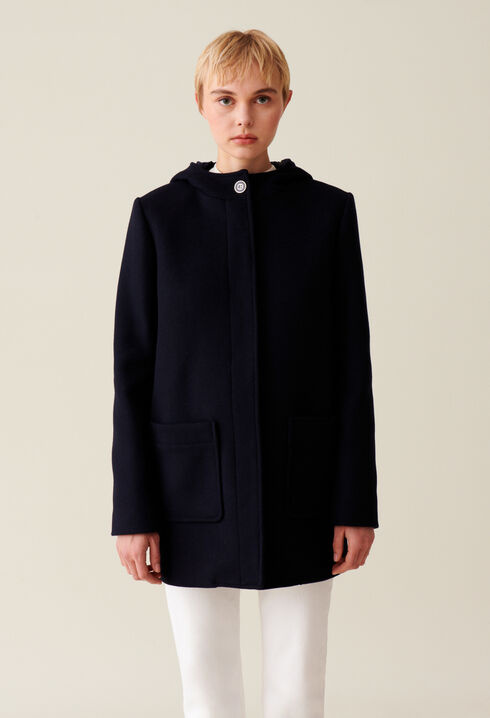 Black hooded coat Black hooded coat