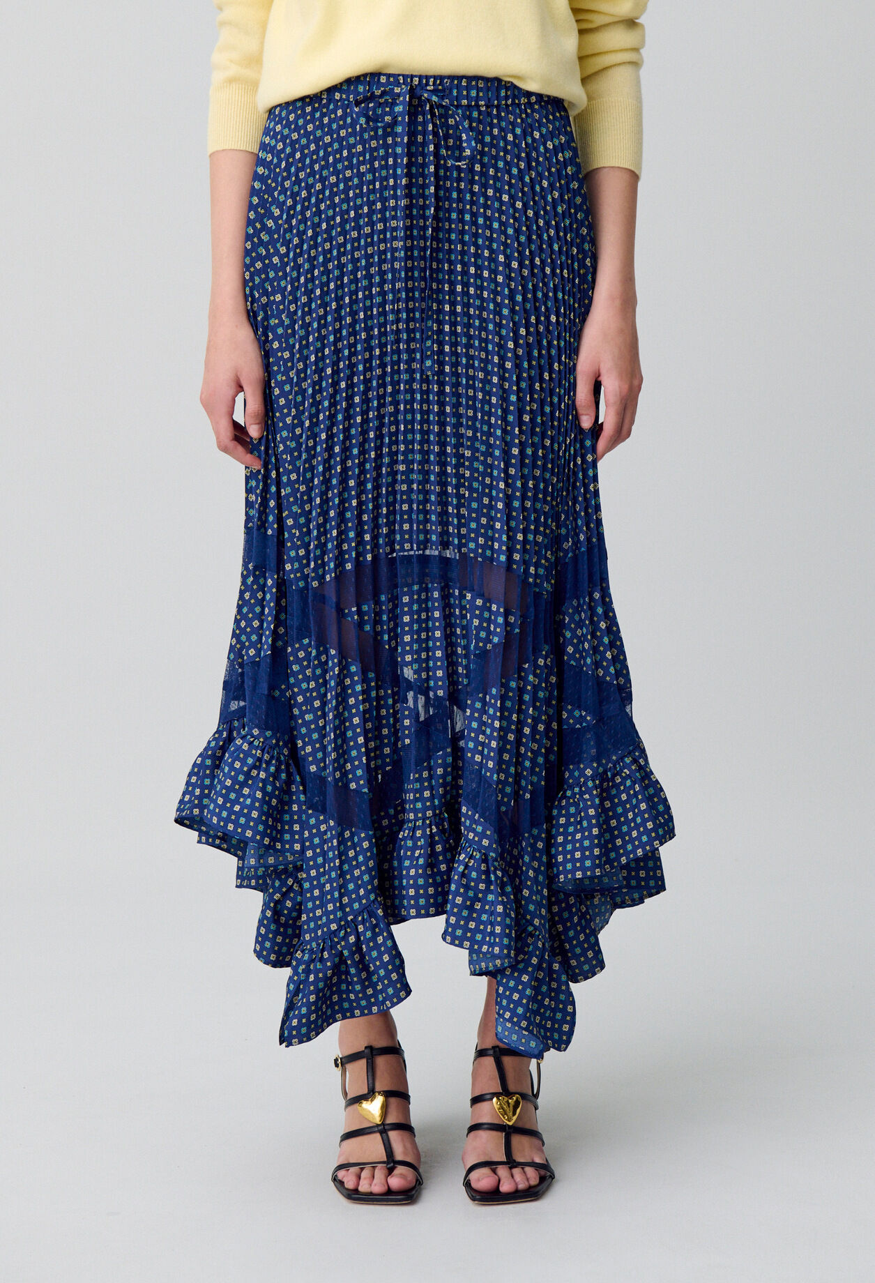 Printed Pleated Maxi Skirt Printed Pleated Maxi Skirt