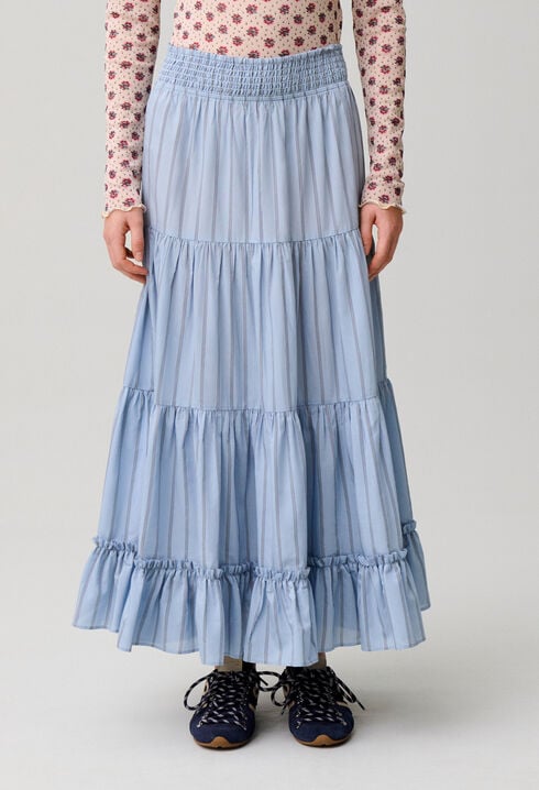 Long striped skirt