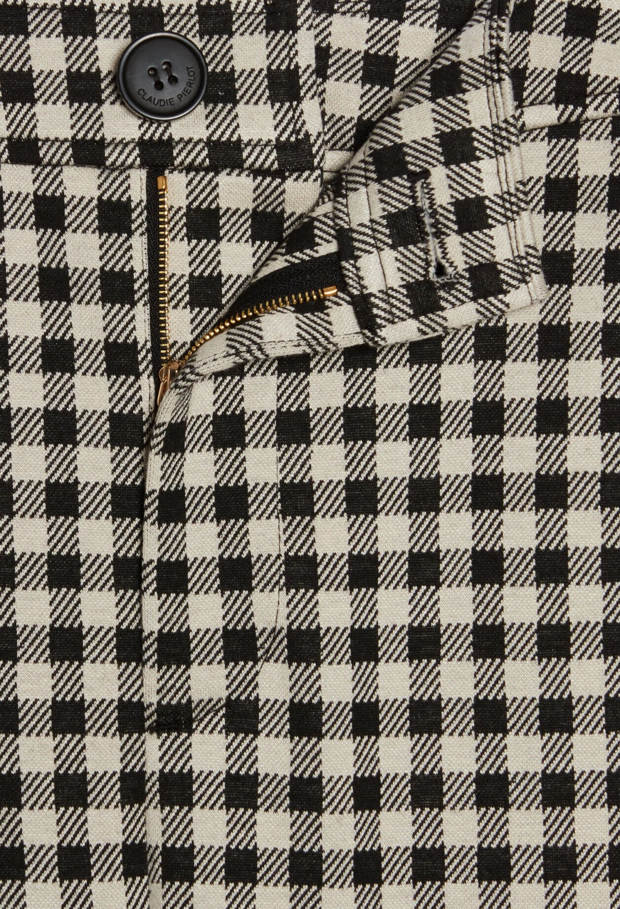 Two-tone checked trousers