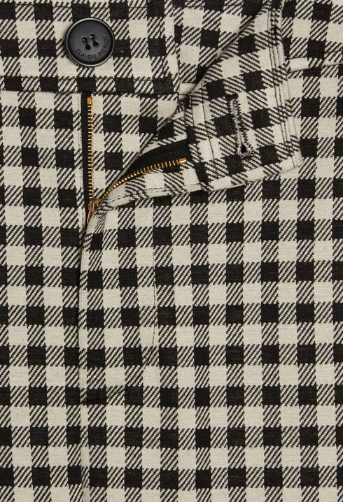 Two-tone checked trousers