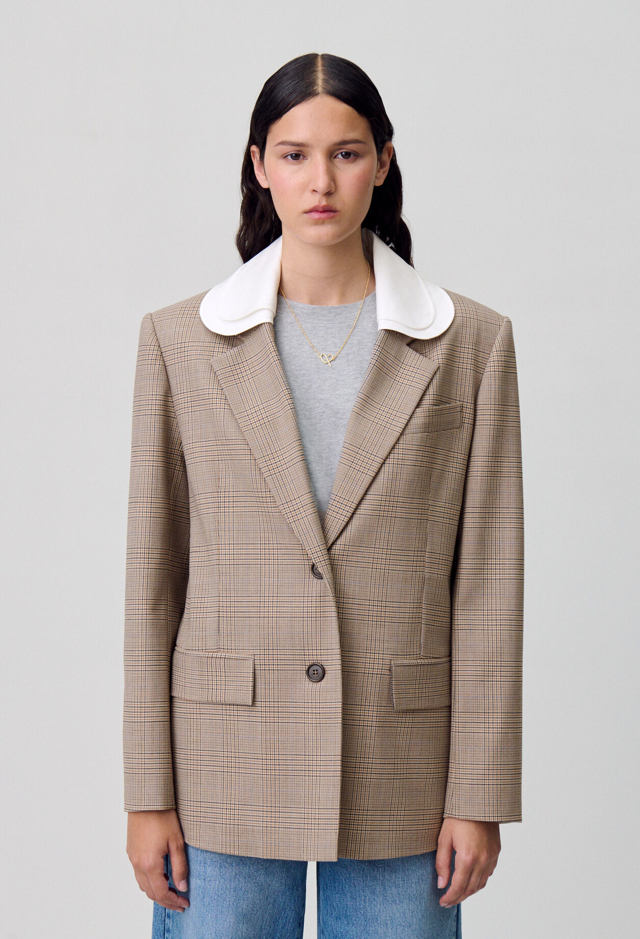Checked Tailored Blazer Checked Tailored Blazer