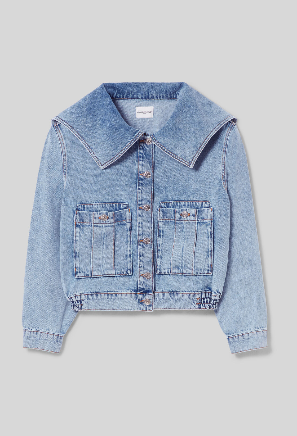 Contrast stitch denim jacket