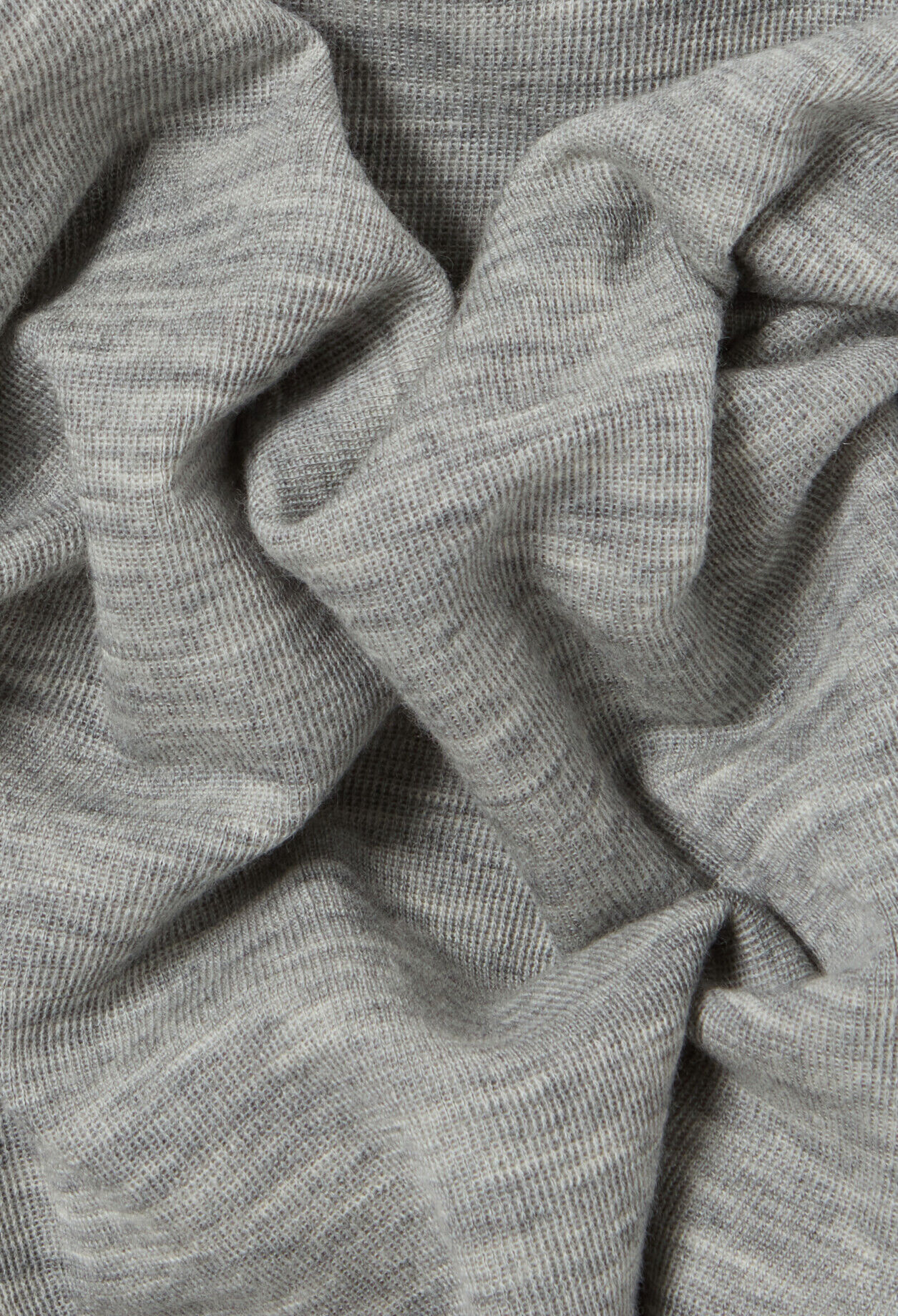 Fitted grey crew neck top