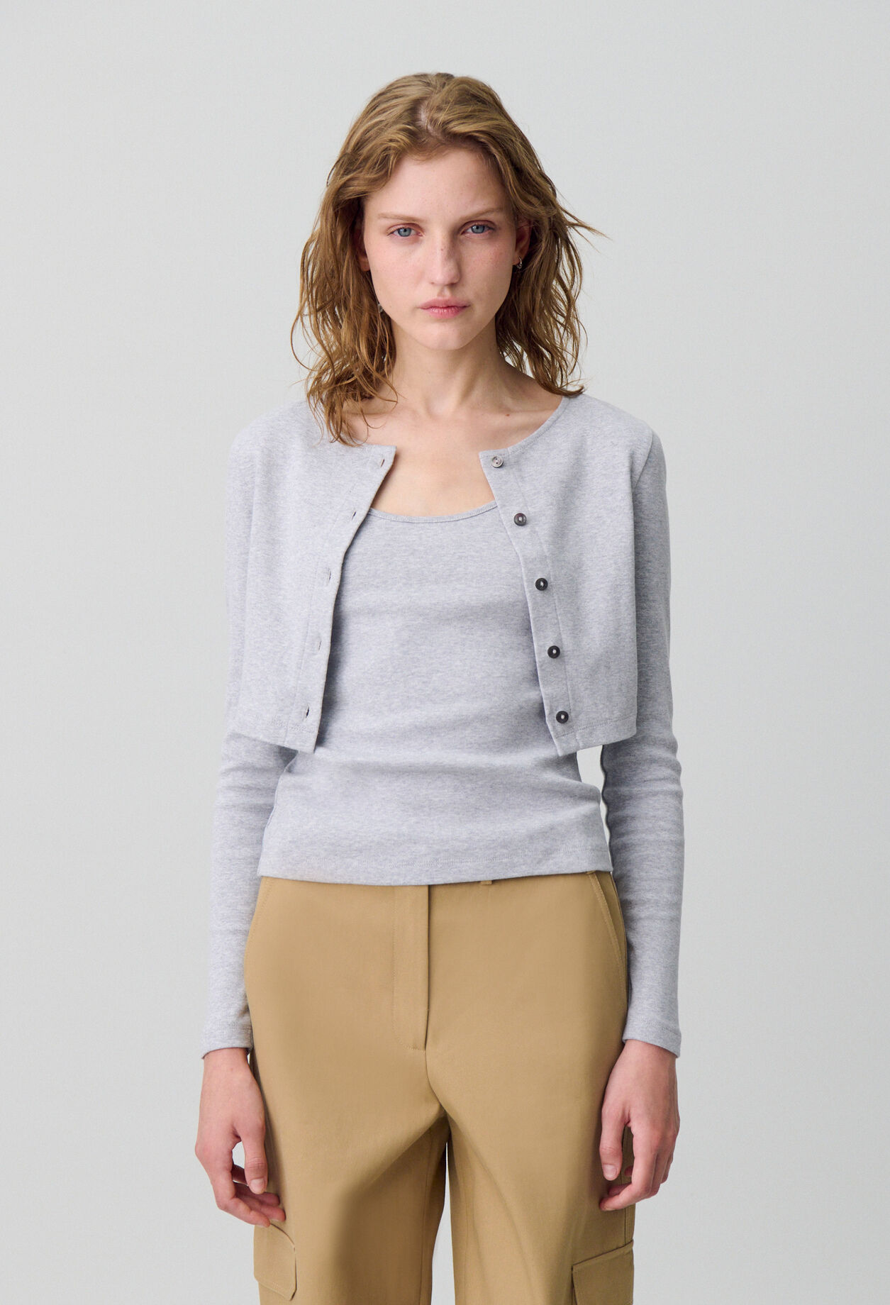 Cotton Cardigan T-Shirt Set Cotton Cardigan T-Shirt Set