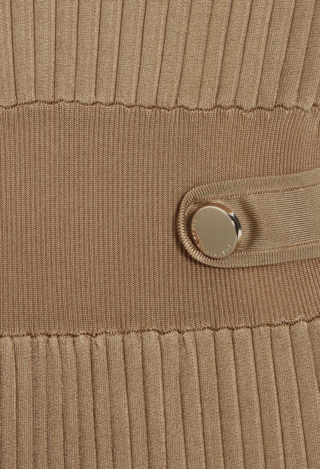 Long beige knitted dress