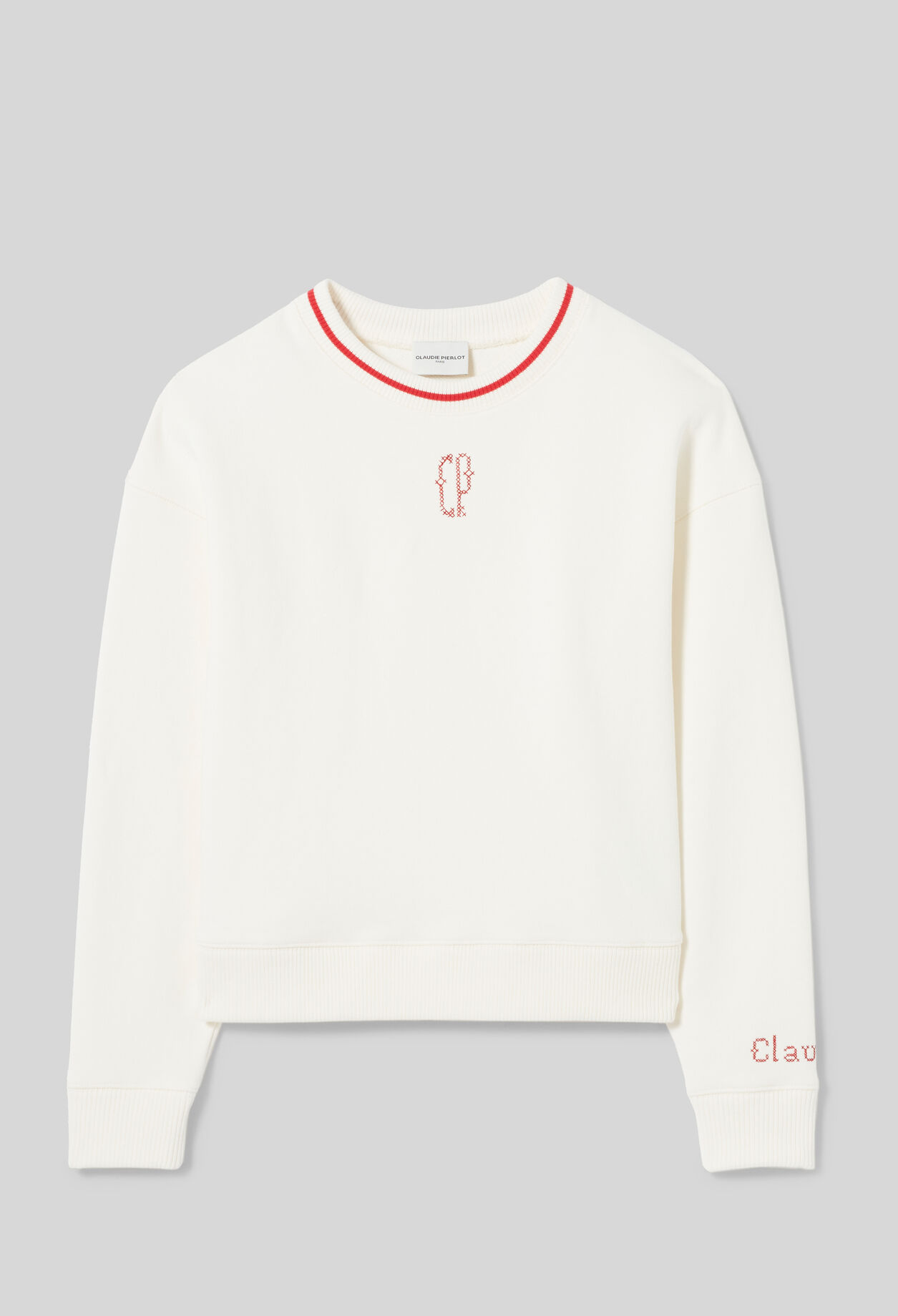 CP embroidered crewneck sweatshirt