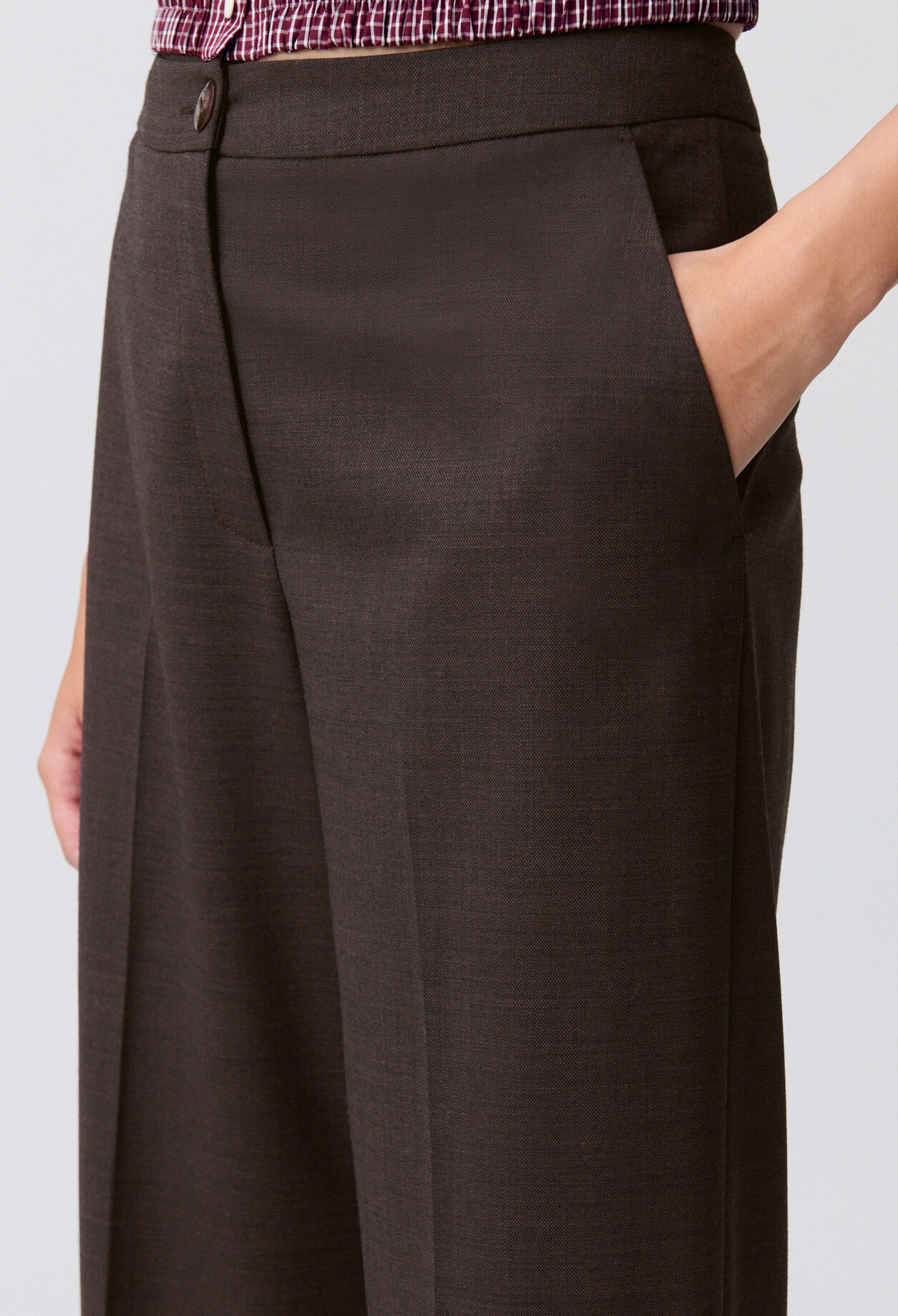 Straight Wool Trousers