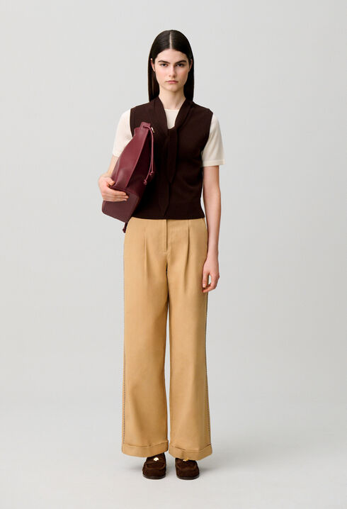 Layered wool jumper