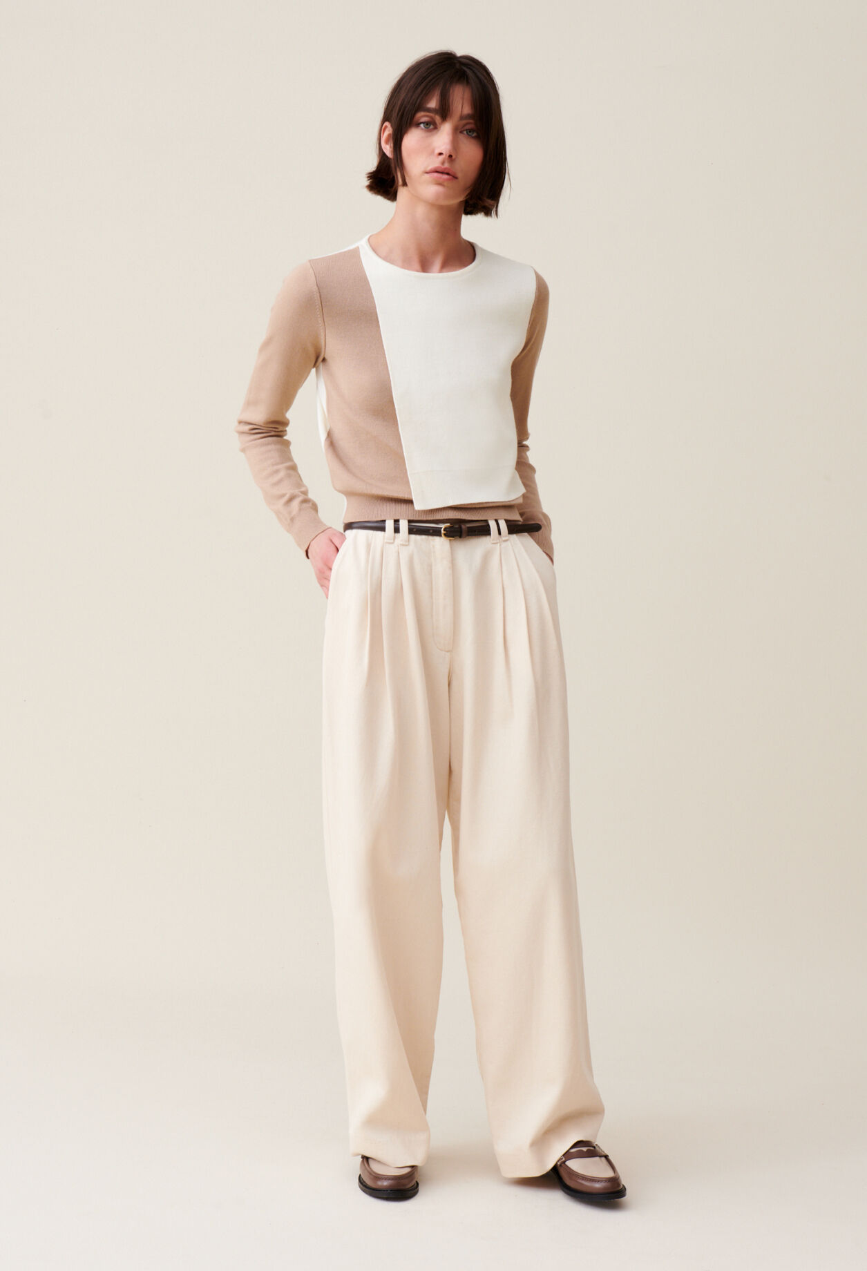 Tonal Cropped Sweater