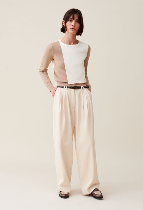 Tonal Cropped Sweater