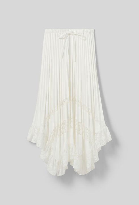 Floral pleated skirt