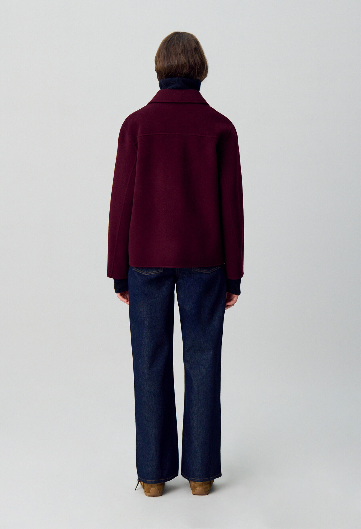 Short Wool Coat with Fringes Short Wool Coat with Fringes