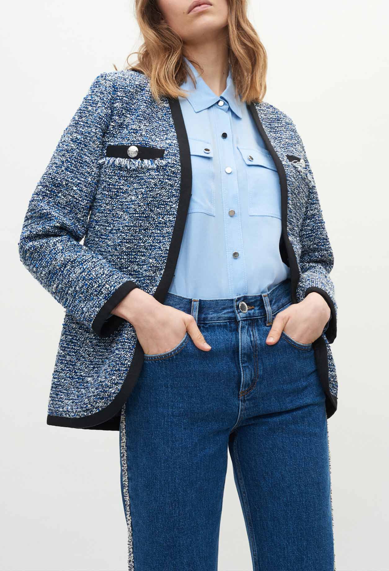 Tweed jacket with braids Tweed jacket with braids