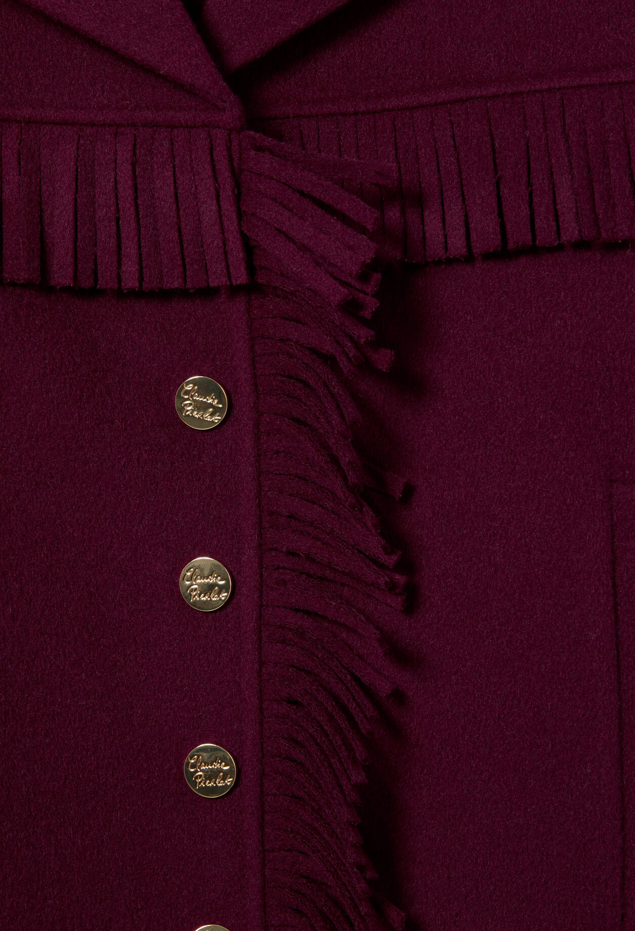 Short Wool Coat with Fringes Short Wool Coat with Fringes